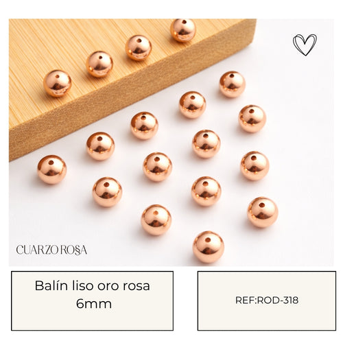 Balin Oro Rosa lizo todos los TAMAÑOS