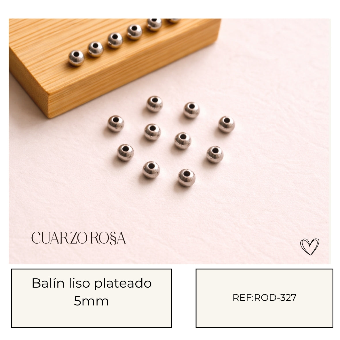 Balin plateado lizo todos los TAMAÑOS