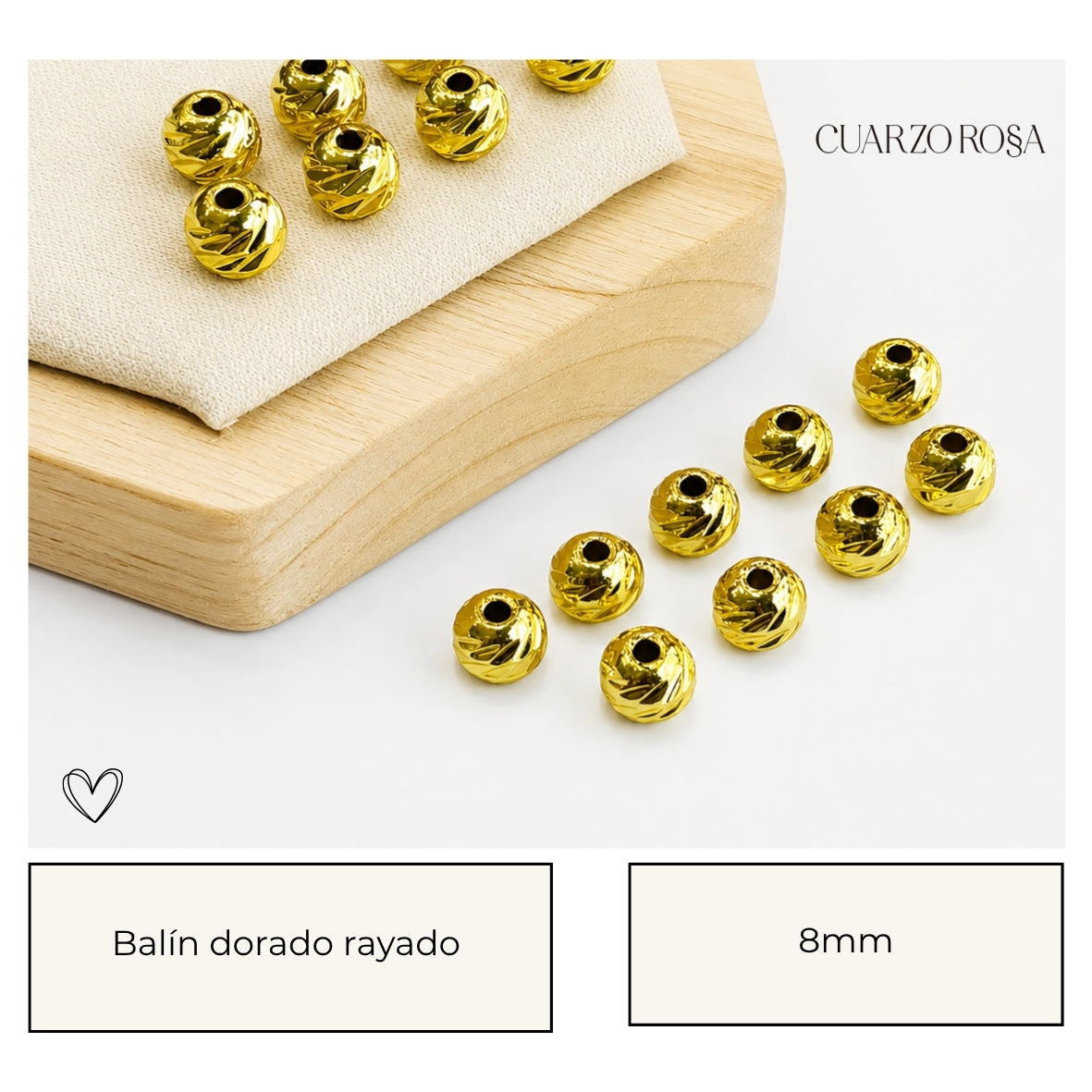 Balín dorado rayado todos los TAMAÑOS
