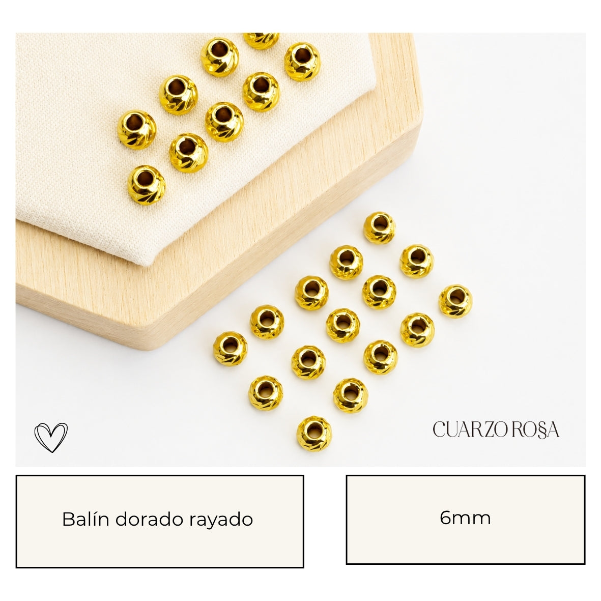 Balín dorado rayado todos los TAMAÑOS