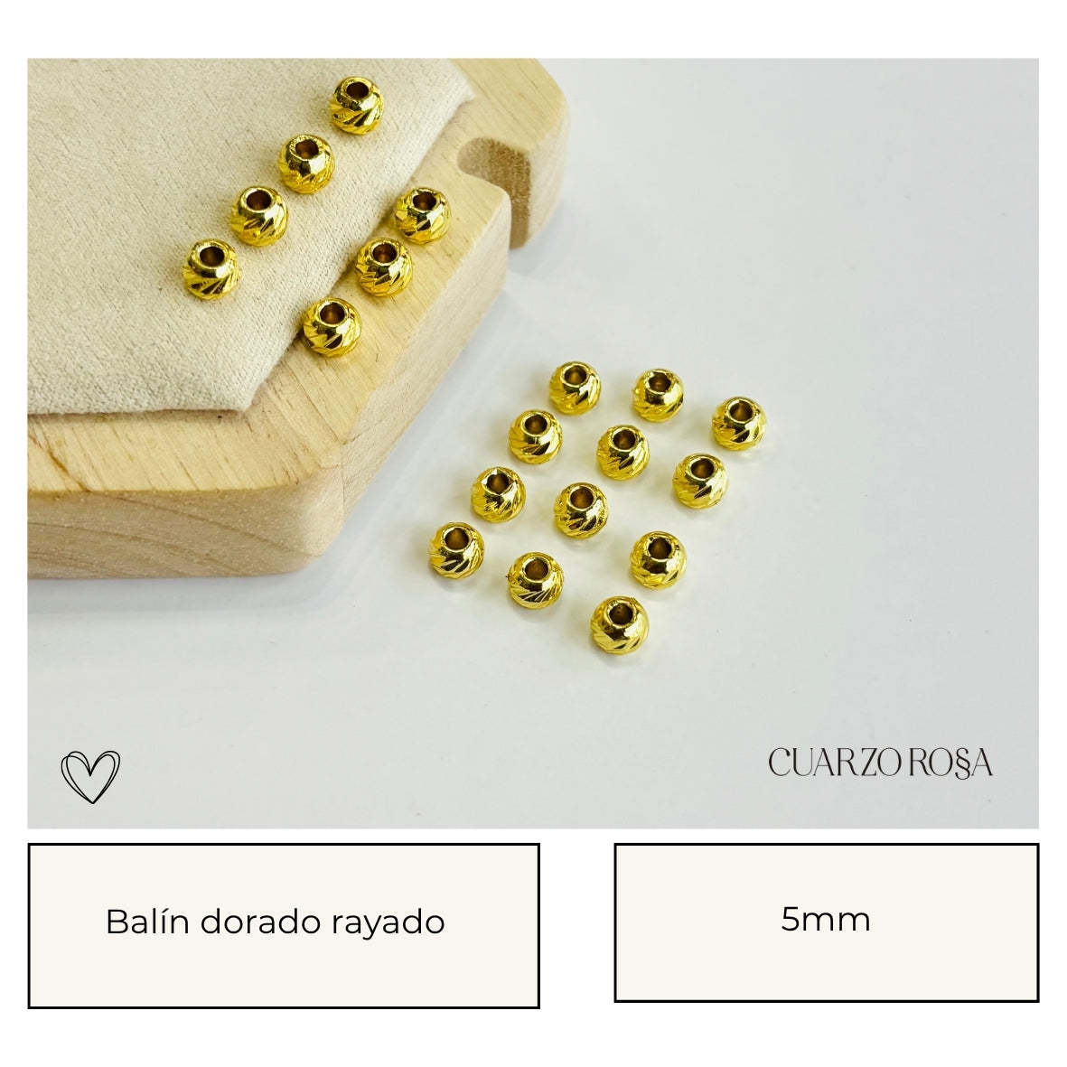 Balín dorado rayado todos los TAMAÑOS