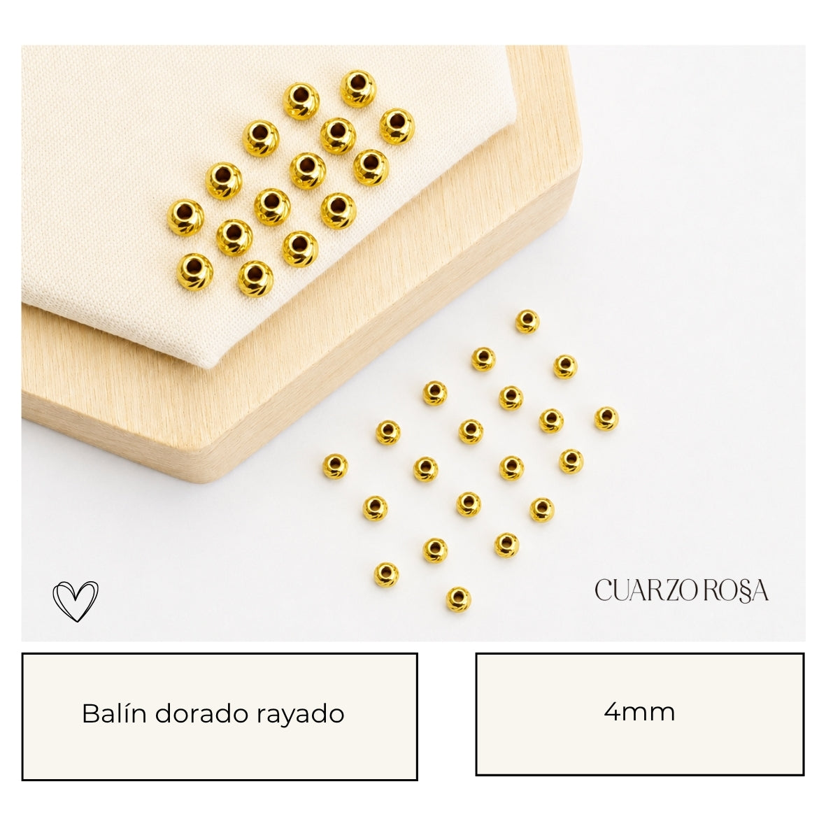 Balín dorado rayado todos los TAMAÑOS