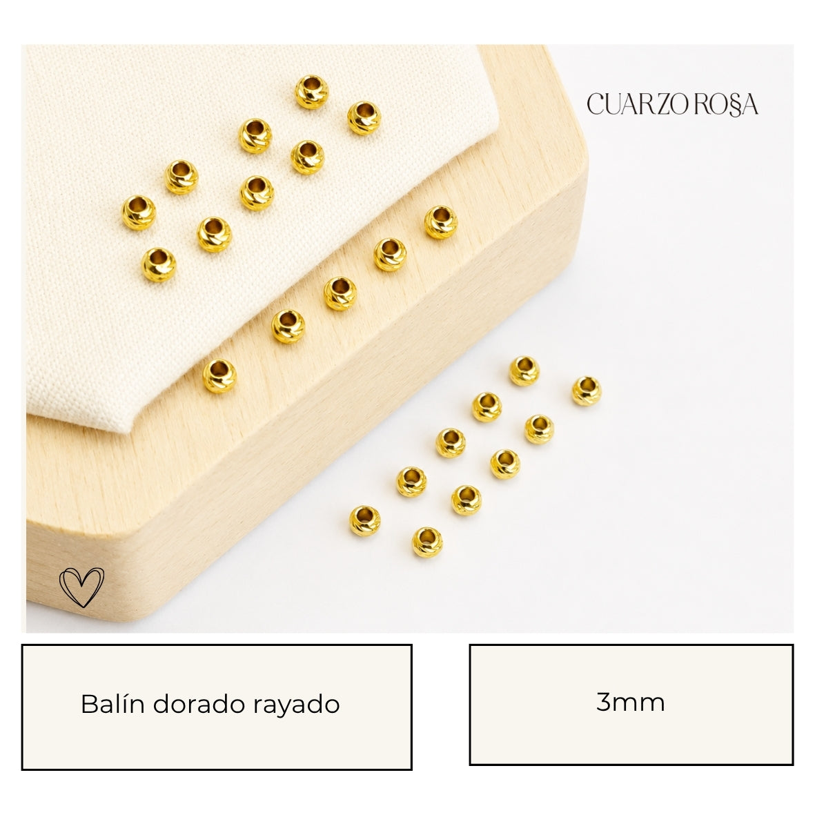 Balín dorado rayado todos los TAMAÑOS