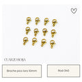 Broche pico loro dorado