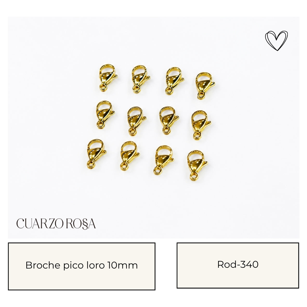 Broche pico loro dorado