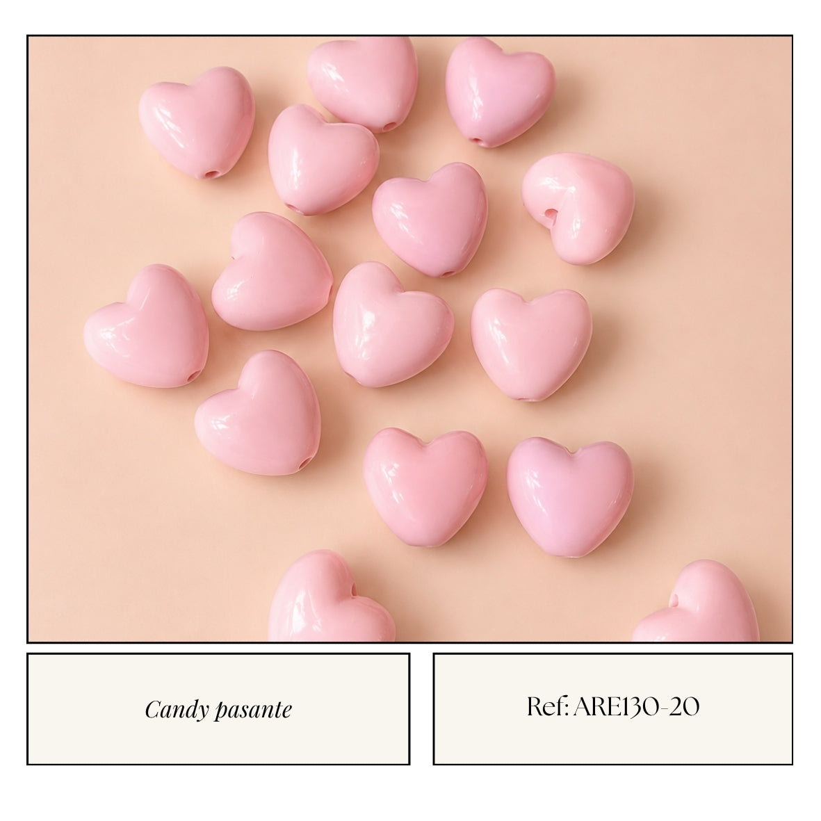 Candy Pasante Corazón Rosa Pastel