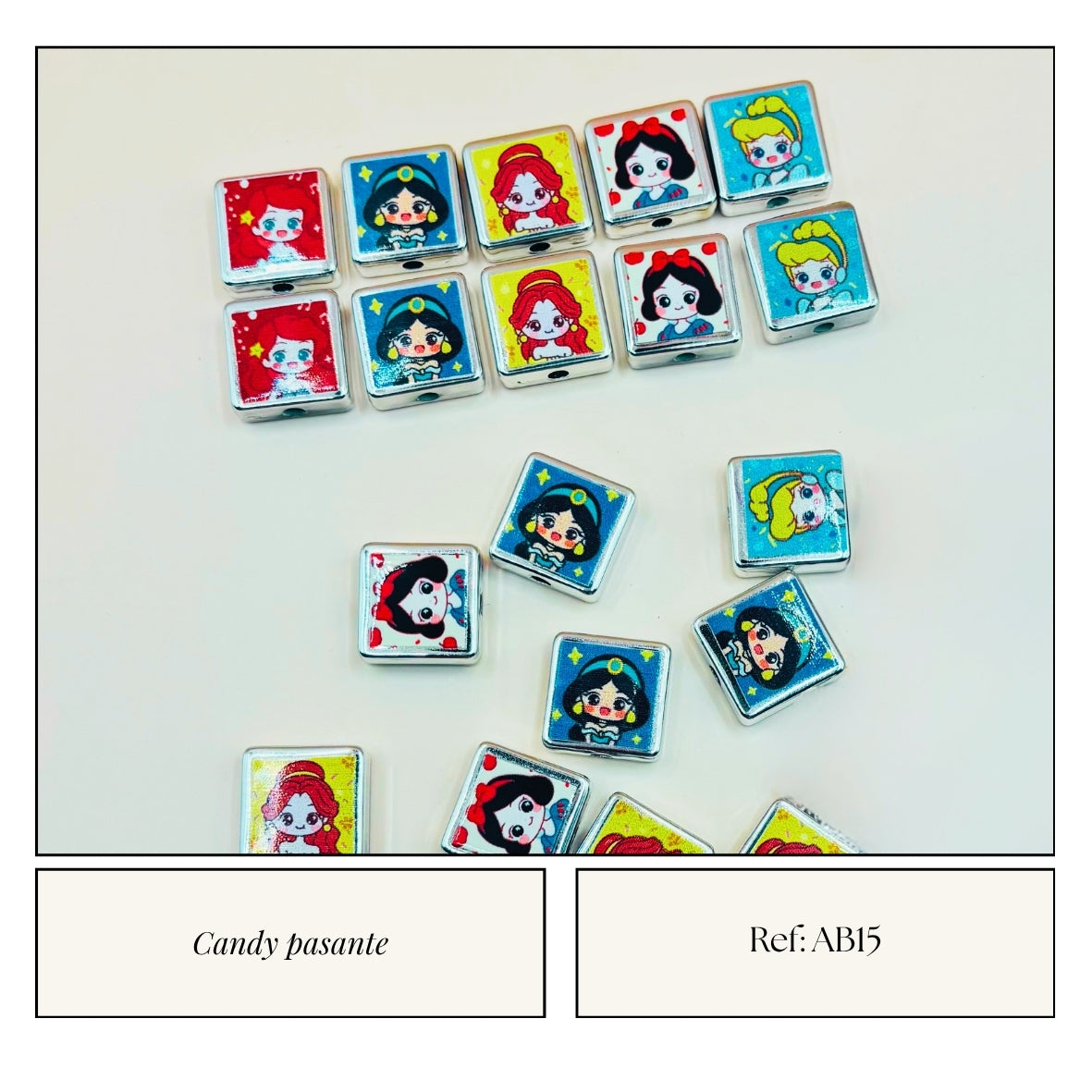 Candy Pasante Cuadro Princesas Disney Kawaii