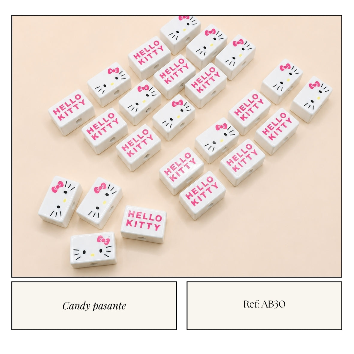 Candy Pasante Cubo Blanco Hello Kitty Biface