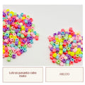 Letras pasantes cubo mate en colores pastel surtido abecedario